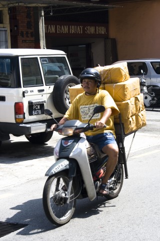 Cyclist with Packages